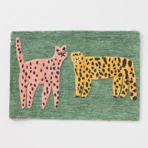 Dörrmatta 60 x 90 cm Cat's Velho vit handtuftad dörrmatta i ull för inomhus-/utomhusbruk Fri leverans USA/Storbritannien Andra länder kan vara fri leverans