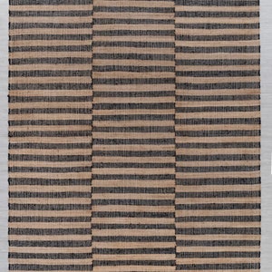 Premium Quality Natural Jute Black Hand Woven American Style Authentic Jute Rugs  For Living Room Dining Room Drawing Room Customise Carpet