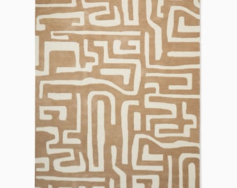 Premium Quality Walker Noble Kuba Hand Tufted West Elm Authentic Woolen Rugs For Living Room Drawing Room Dining Room Any Size Custom Carpet