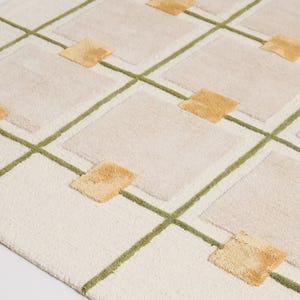 Premium Quality Teran Gold Hand Tufted Authentic Sustainable New Zealand Wool Anthropologie Rug For Living Drawing Dining Room Custom Carpet bild 2