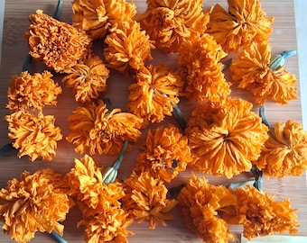 Marigold bunches OR heads