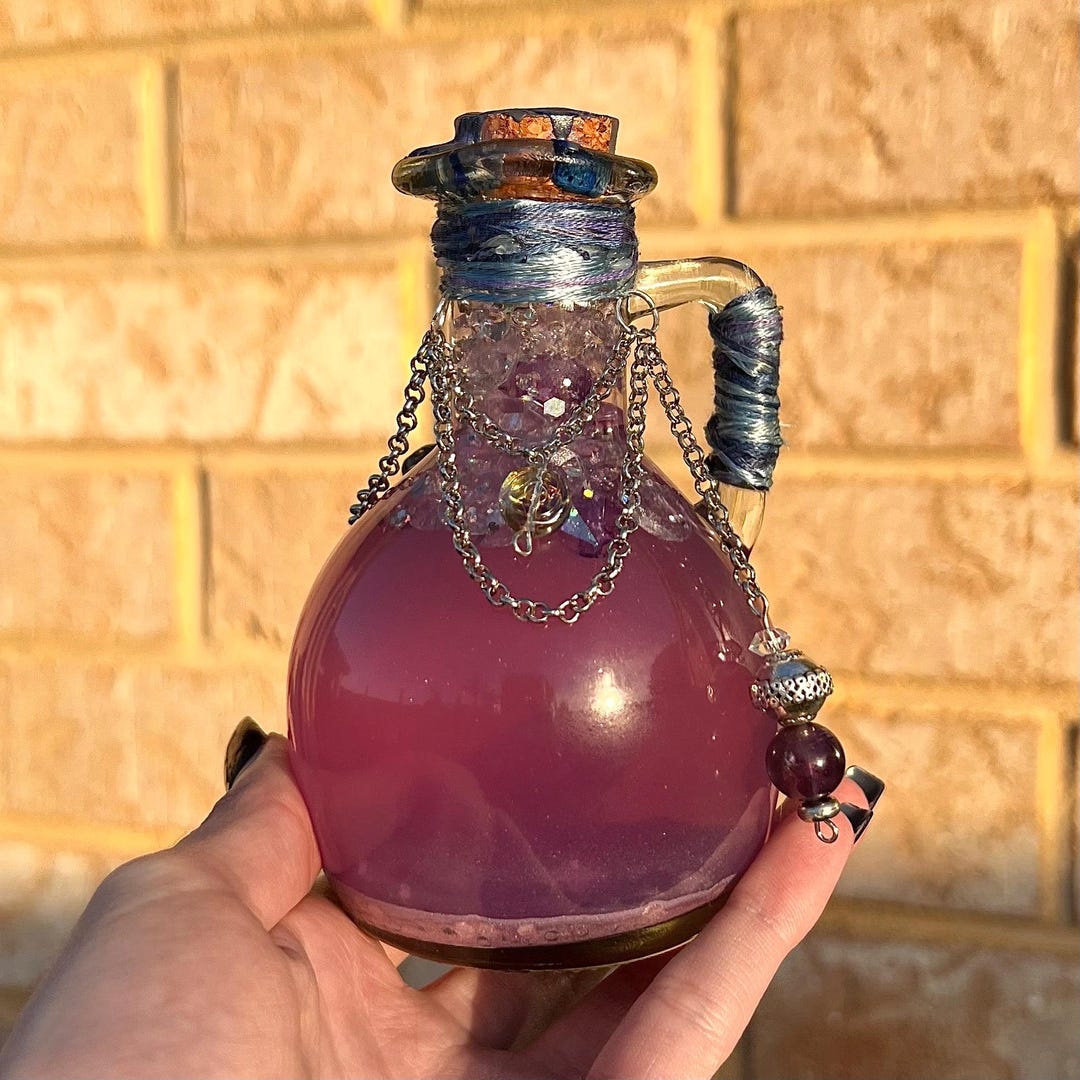 Elixir Fantasy Handcrafted Moondew Elixir Bottle: Fantasy Potion, Dnd Prop - Etsy