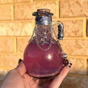 Moondew Elixir Bottle | Decorative Potion, Fantasy Prop,  DnD Prop, Witchcraft Apothecary Oddity, Magic Collectible Gift, Potion Bottle