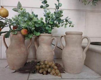 Antique Apulian Terracotta Pitcher – Early 1900s Quartara