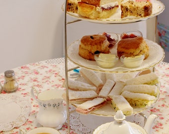 Stainless Steel 3 tier afternoon tea stand / cake stand medium or large