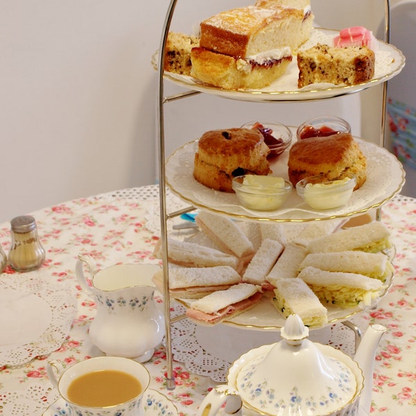 Stainless Steel 3 tier afternoon tea stand / cake stand medium or large