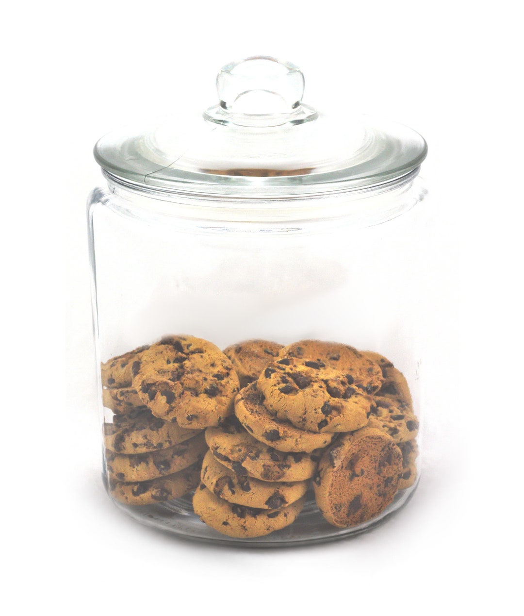 Set of 3 Glass 1.9L Biscotti Storage Jars for Biscuits, Sweets, Pasta