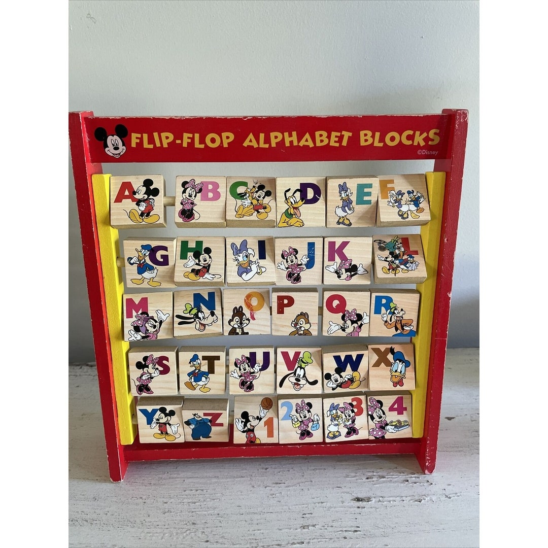 Disney Mickey Mouse Clubhouse Flip Flop Alphabet Blocks Etsy
