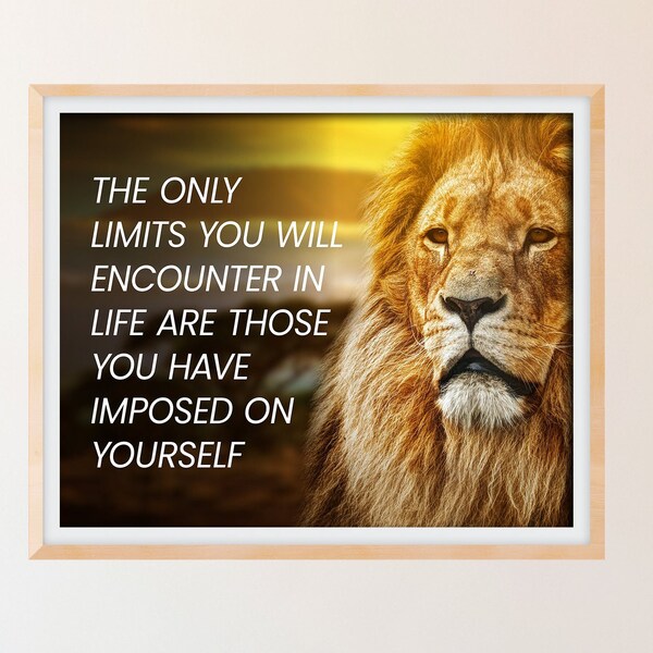 Lion Motivational Canvas Etsy