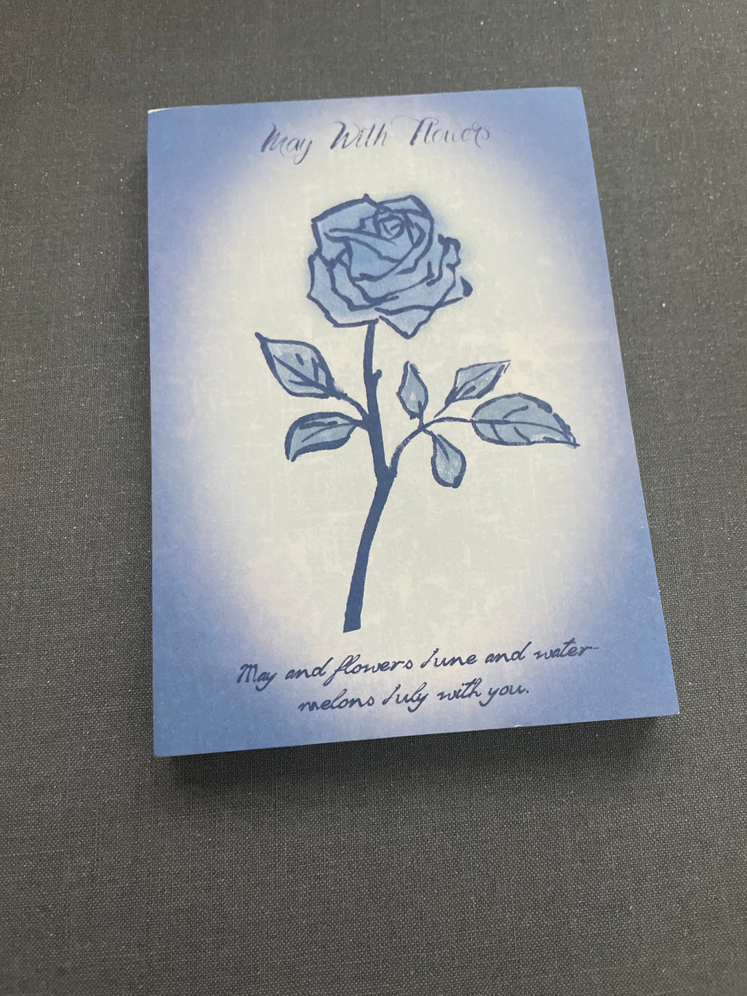 Blue Rose Notepad!! - Etsy