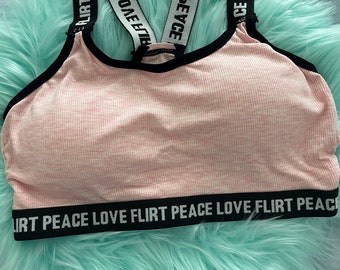 New Bralette Flirt Peace Love Bra