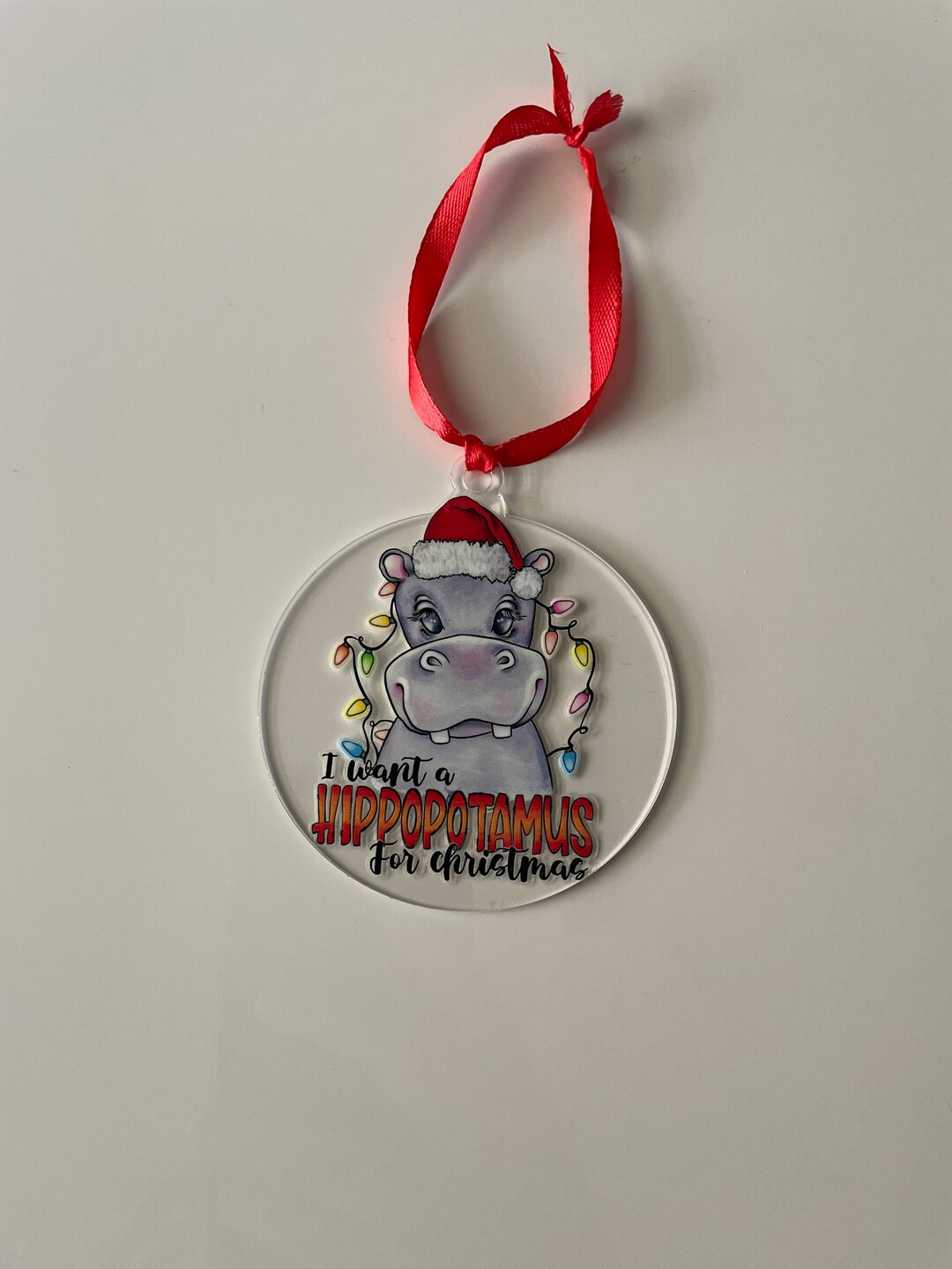 I Want A Hippopotamus for Christmas Ornament Etsy