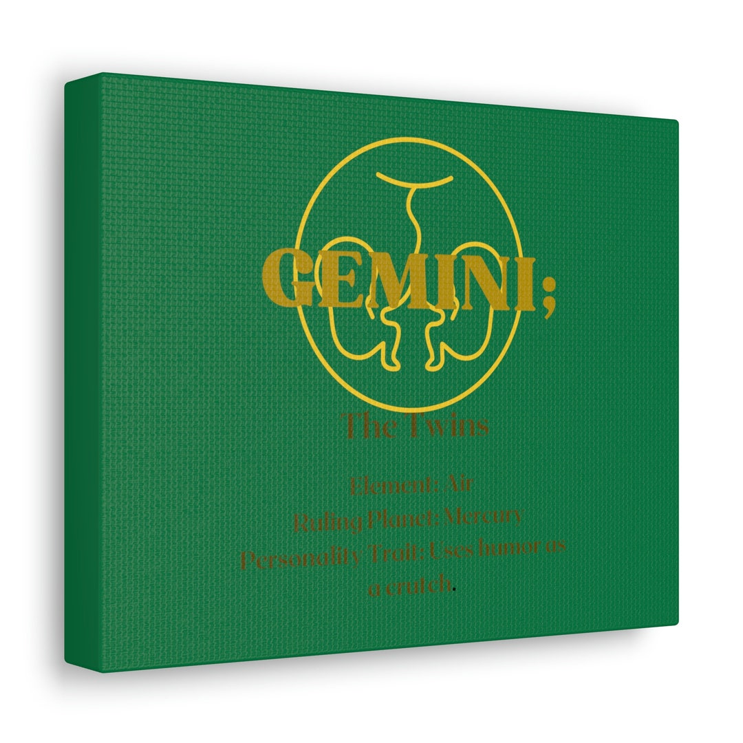 Gemini Zodiac Star Sign Astrology Canvas Gallery Wrap. Etsy