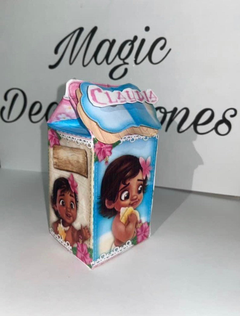 Printable Tetabrik Box Birthday Birthday Vaiana Bebe Etsy