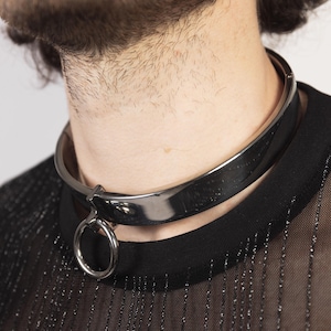 Stainless steel collar with removable ring