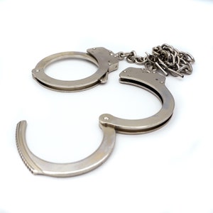 Police Steel Ankle Cuffs With Chain - Etsy