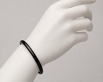 Locking Bracelet: deSade® Wrist Cuff 6 mm Black, Stainless Steel, Hidden Hex Lock