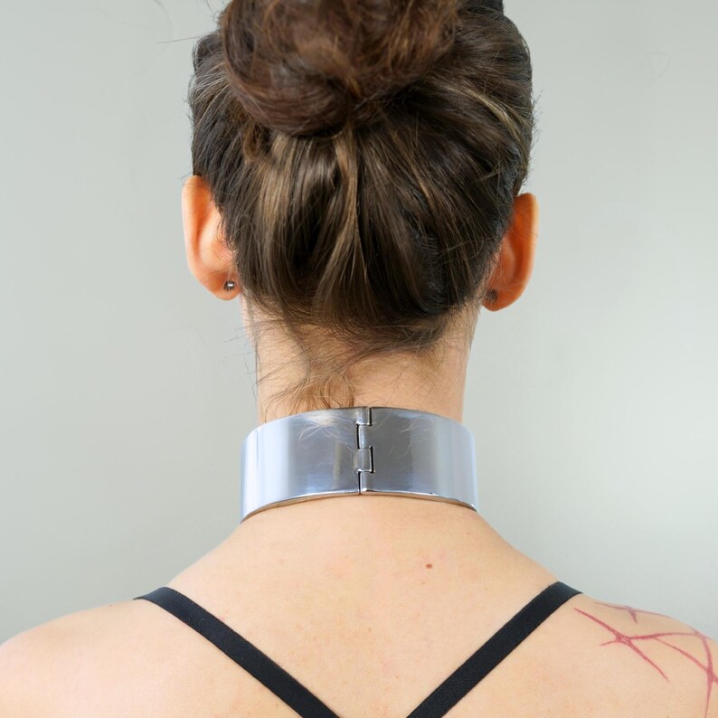 Permanent BDSM Day Collar Stainless Steel: Magnetic Lock Keys Free ...