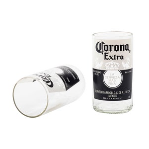 2 Imperfect Repurposed Corona Beer Bottle Glass Set Recycled Drinkware Discounted Cheap Drinkware Second Grade Oopsie Beer Glasses