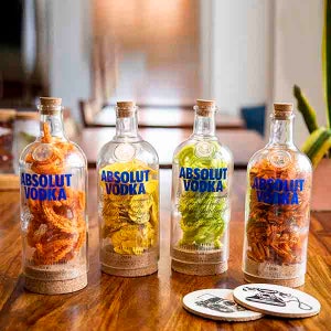 Large Glass Storage Jar with Cork Lid - Upcycled Absolut Vodka Pantry Jars Kitchen Storage Gift, Stash Storage Jars, Snacks, Herbs, Spices