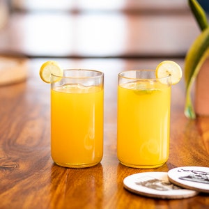 Upcycled Wine Bottle Glasses: Eco-Friendly 12 oz Tumblers, Set of 2