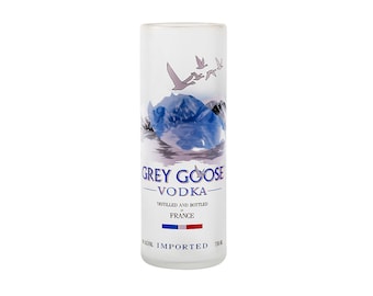 Upcycled Grey Goose Vodka Glass | Recycled Vodka Tumbler | Eco-Friendly Barware | Unique Gift for Vodka Lovers | Handmade Cocktail Glass
