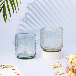 Upcycled Old Monk Rum Glass | Chunky Recycled Glassware | Barware Gift | Rum, Whiskey & Cocktail Glass | Christmas Gift Under 15 | Rum Gift