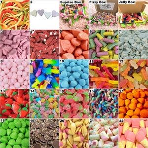 0.99p Pick and Mix Sweets Hamper Box Birthday Special Occassion Gift Party Retro Treats Jelly Fizzy Chocolate FREE MESSAGE Buy 4 Get 1 Free