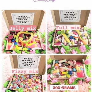 KOSHER Sweets Pick n Mix Get Well Birthday Hamper Box Birthday Special Occassion Gift Various Weights Jelly Fizzy Chocolate Free Message