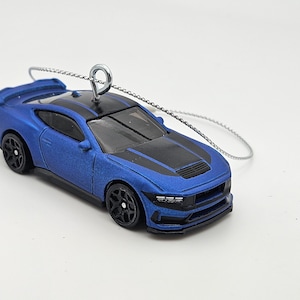 Custom Hotwheels 2024 Ford Mustang Dark Horse Christmas ornament
