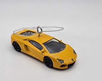 Diecast Lamborghini Aventador Christmas ornament