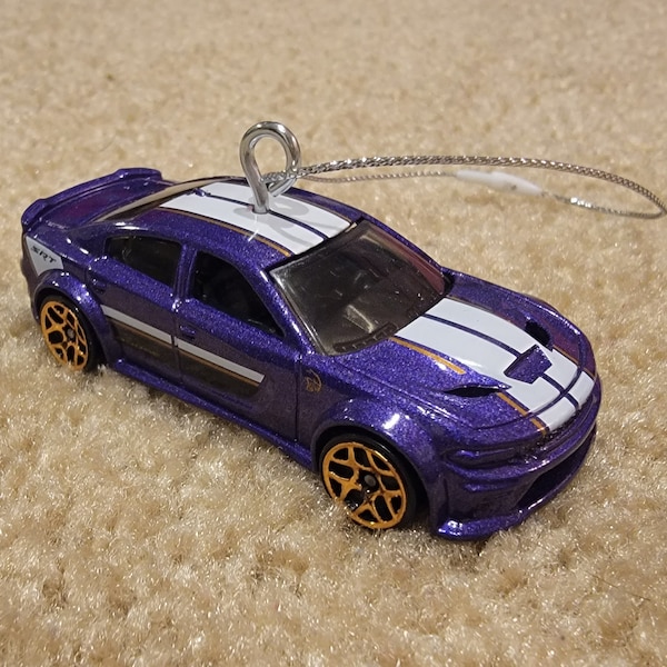 Custom Hotwheels 2020 Dodge Charger Hellcat Christmas ornament