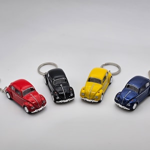 Custom 1967 Volkswagen Beetle Keychain, Four Colors to Choose From