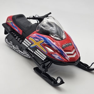Turbo Snowmobile 5" Diecast Christmas ornament in Red