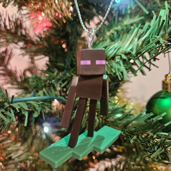 Custom Minecraft Enderman Christmas ornament