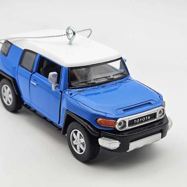 Toyota FJ Cruiser 5" Diecast Car Christmas Ornament in Blue