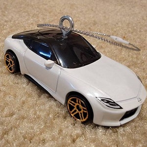 Custom Hotwheels Nissan Z Proto Christmas ornament