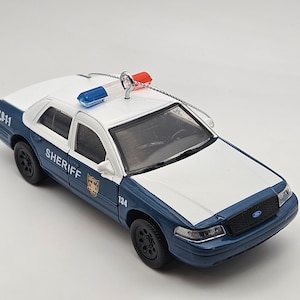 Custom Sheriff Rick Grimes Crown Victoria Police Interceptor Christmas ornament