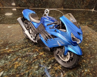 Kawasaki Ninja ZX - 14R Red Motorcycle Christmas Tree Ornament