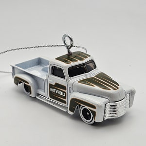 Custom Hotwheels 1952 Chevy Truck Christmas ornament