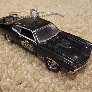 Custom Hotwheels 1970 Ford Gran Torino Bootlegger Edition Christmas ornament