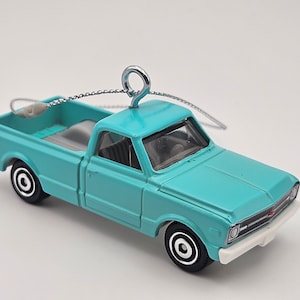 Custom Matchbox 1968 Chevy C10 Pickup Truck Christmas ornament