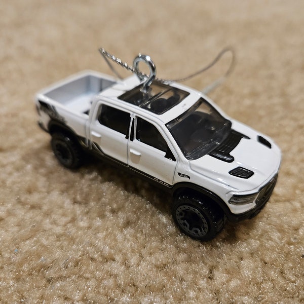 Custom Hotwheels 2020 Dodge RAM 1500 Rebel Truck Christmas ornament