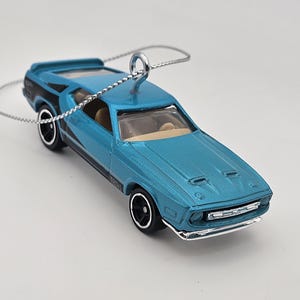 Custom Hotwheels 1971 Ford Mustang Mach 1 Christmas ornament