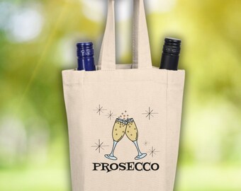 Wine Bottle Holder Wine Bag Prosecco Canvas Bag Double Bottle Tote  Reusable Eco Friendly Options