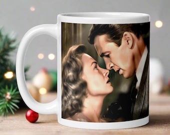 It's A Wonderful Life George And Mary Bailey Christmas Movie Mug Ceramic Coffee Cup Unique Cozy Cute Gift For Her Him Romantic Love  Winter