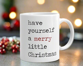 Merry Little Christmas Mug: Farmhouse Holiday Coffee Cup