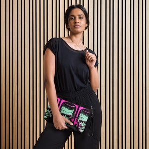 Frankenstein’s Monster Vintage Print Crossbody Bag