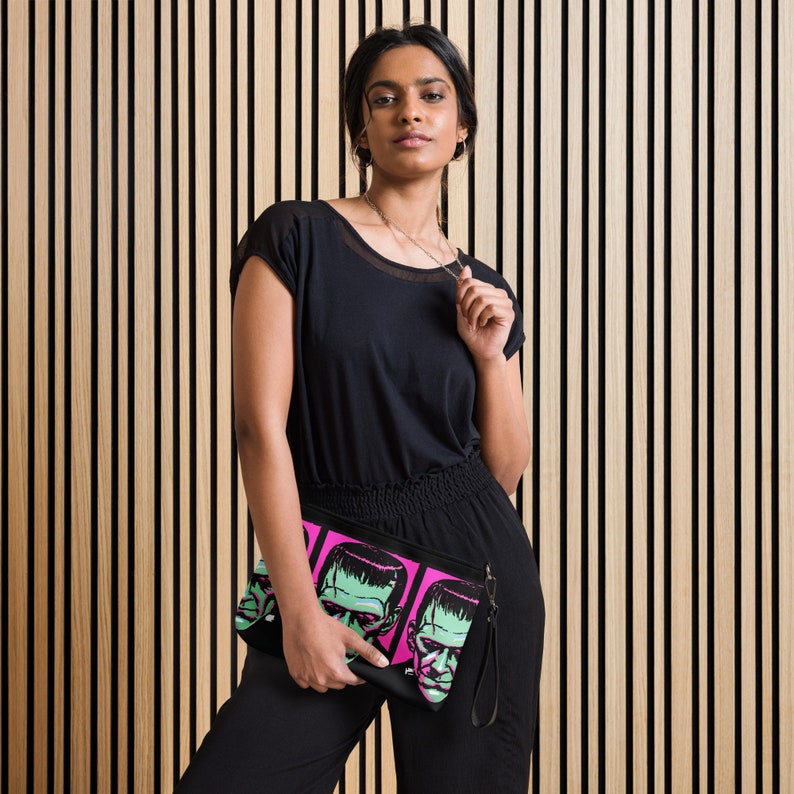 Frankenstein’s Monster Vintage Print Crossbody Bag
