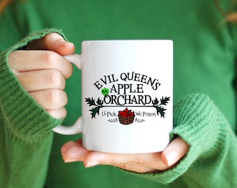 Evil Queen Apple Orchard Coffee Mug: Halloween Villain Decor